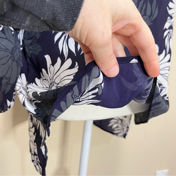 Ann Taylor Loft Purple Floral Print Blouse - Picture 5 of 11